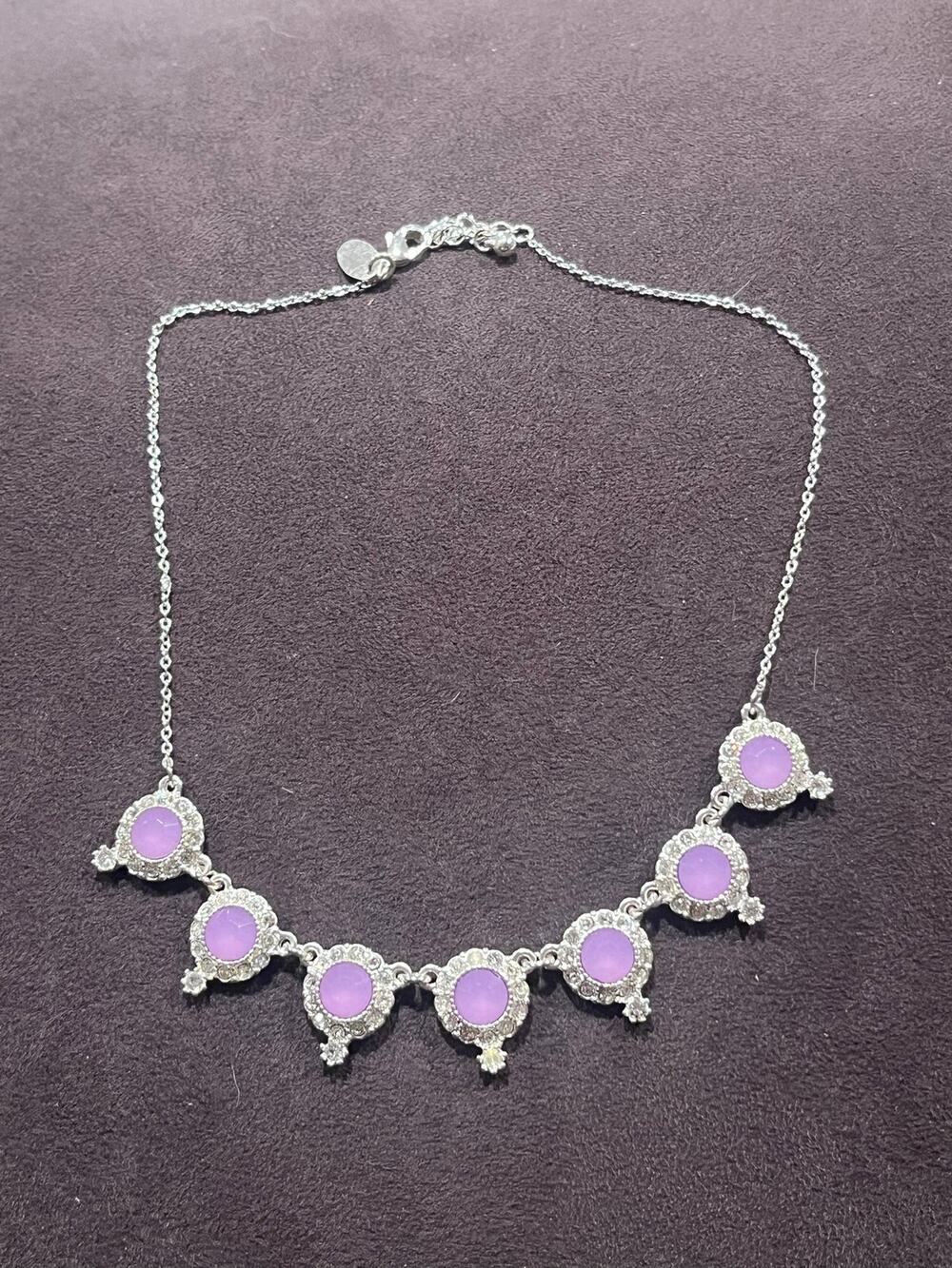 Vintage Lia Sophia Crystal Statement Necklace